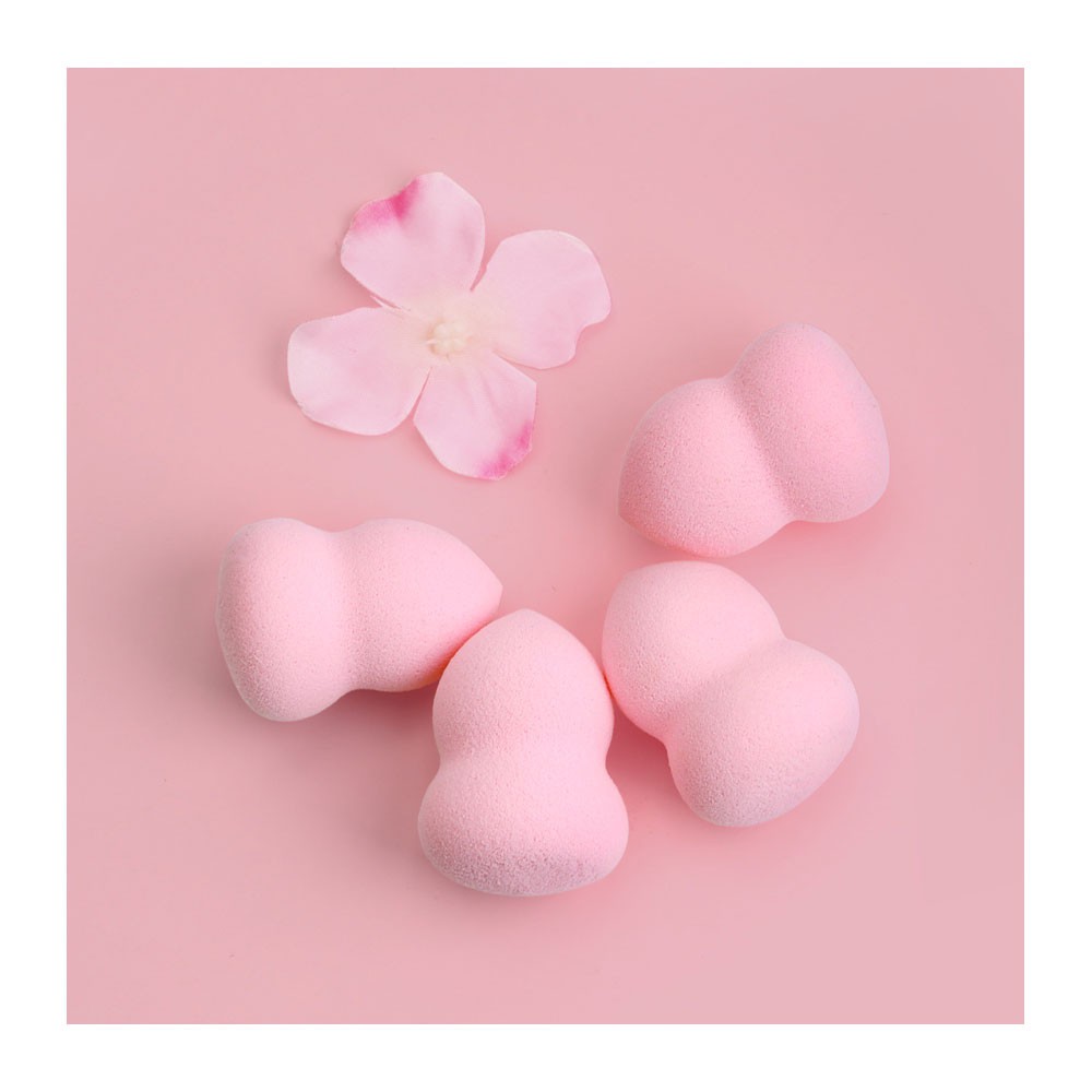 Bộ 4 miếng mút trang điểm MAGEFY có hộp với 3 màu có sẵn hình giọt nước/bầu/cắt vát (màu ngẫu nhiên)