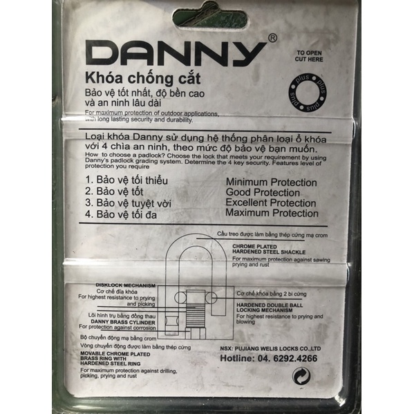 Khoá chống cắt DANNY 50mm