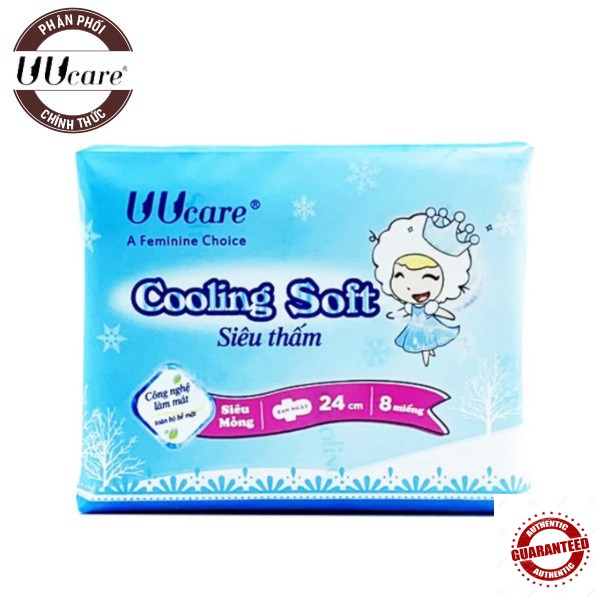 Băng Vệ Sinh Ban Ngày UUcare Young Girl Series Cooling Soft 24cm (8 Miếng)
