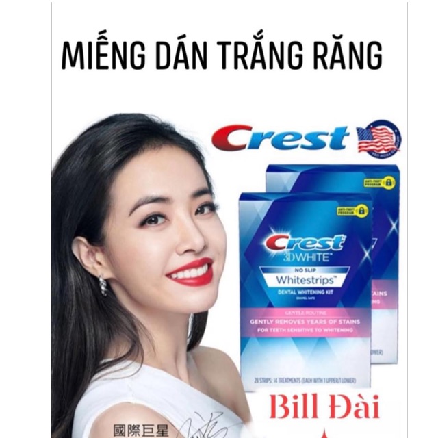 ( Bill_Mỹ ) Miếng Dán Trắng Răng Crest lẻ hàng Mỹ
