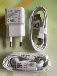 Combo sạc cáp tai nghe samsung 2A