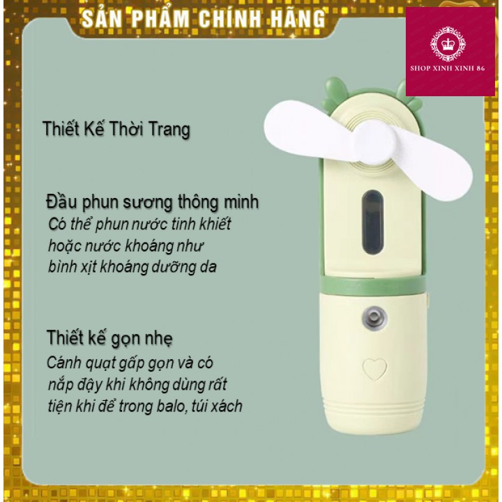 HOT!!! QUẠT PHUN SƯƠNG MINI [FREESHIP-HOÀN XU] Tích Điện Cầm Tay Gấp Gọn Chính Hãng Cao Cấp | BigBuy360 - bigbuy360.vn