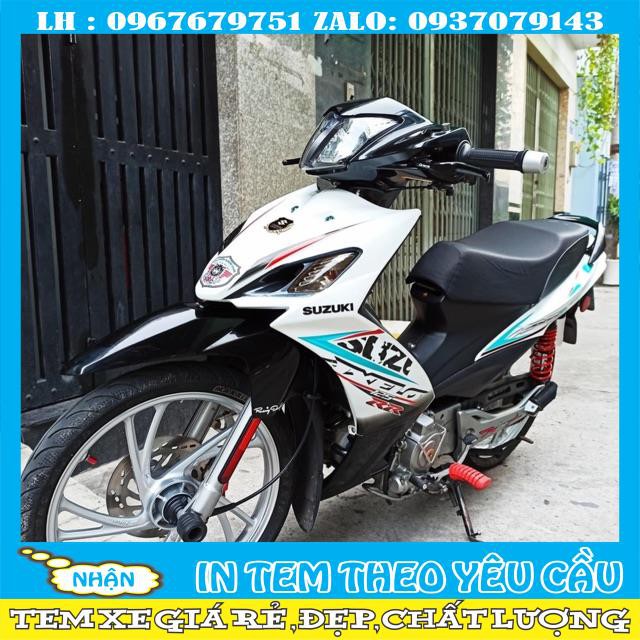 Tem rời Suzuki Axelo 125 dán xe trắng