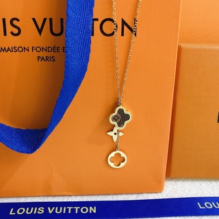 Louis vuitton vòng cổ mặt chữ lv phong cách hàn quốc đơn giản cho cặp đôi