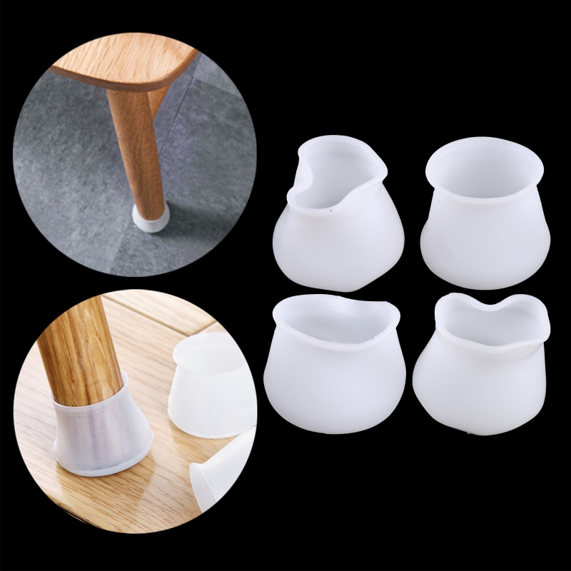 Set 4 Miếng Silicone Bọc Bảo Vệ Chân Bàn / Ghế / Sàn Nhà Tiện Dụng