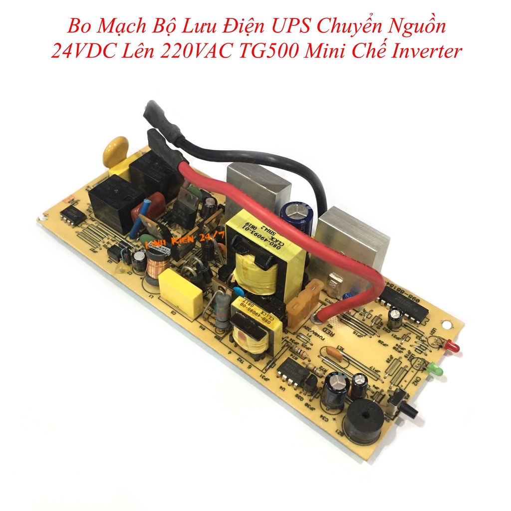 Bo Mạch Bộ Lưu Điện UPS Chuyển Nguồn 24VDC Lên 220VAC TG500 Mini Chế Inverter