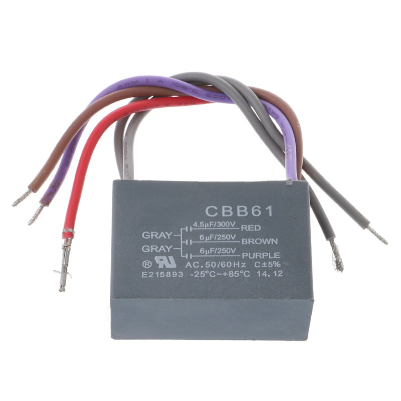 Tụ Điện Quạt Trần Bonjour Cbb61 4.5uf + 6uf + 6uf 5 Wire 250v 5 Tốc Độ