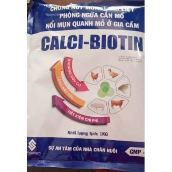 Calci Biotin 1kg khoáng và cứng xương cho vật nuôi