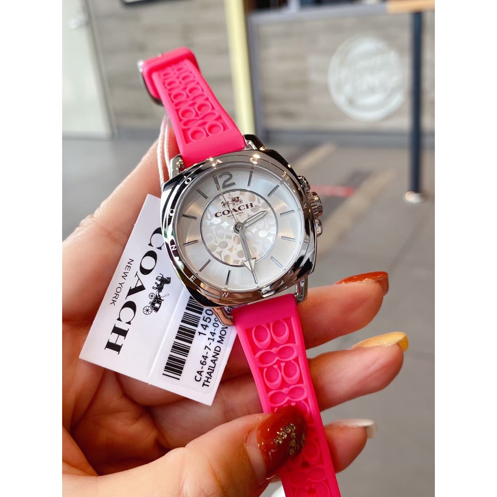 Đồng hồ nữ Coach boyfriend - dây silicon - size 34mm