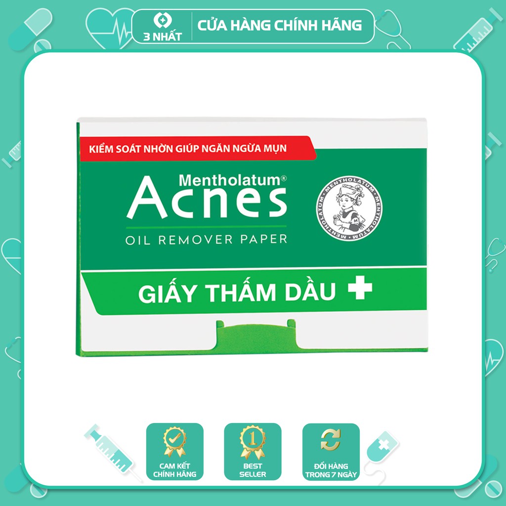 Giấy thấm dầu Acnes hộp 50 tờ, giấy thấm dầu làm sạch da