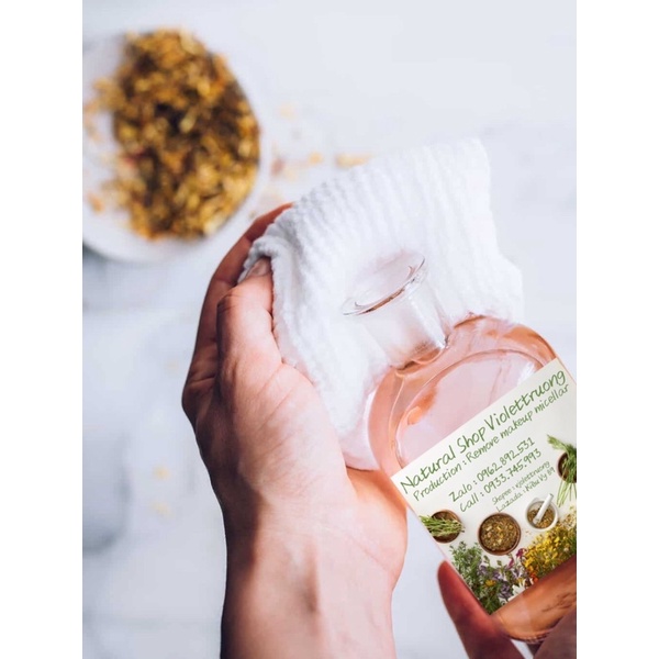 1 Lít Nước tẩy trang cây phỉ làm sạch sâu thiên nhiên handmade Cleansing water - micellar water