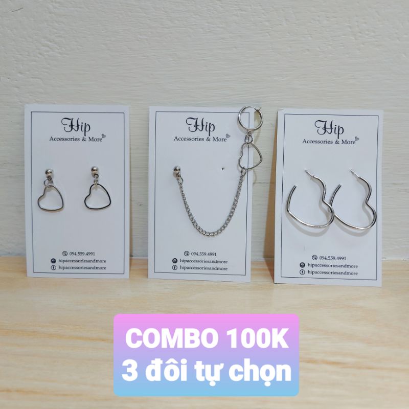 Combo 3 đôi khuyên 100k (được chọn mẫu)