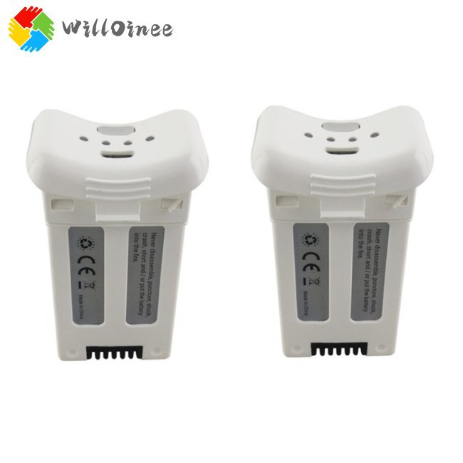 WILLOINEE COD  2PCS 3.7V 1000mAh Lithium Battery for SJRC S20W T25 Four-axis Drone Spare Parts Remote Control Aircraft