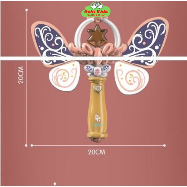 Gậy phép thuật phát sáng kèm nhạc, gậy công chúa thủy thủ mặt trăng cho bé Ochi Kids