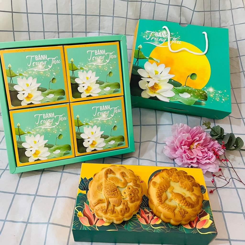 Sỉ 10 Hộp Bánh Trung Thu 4 Chiếc Quà Biếu Tặng