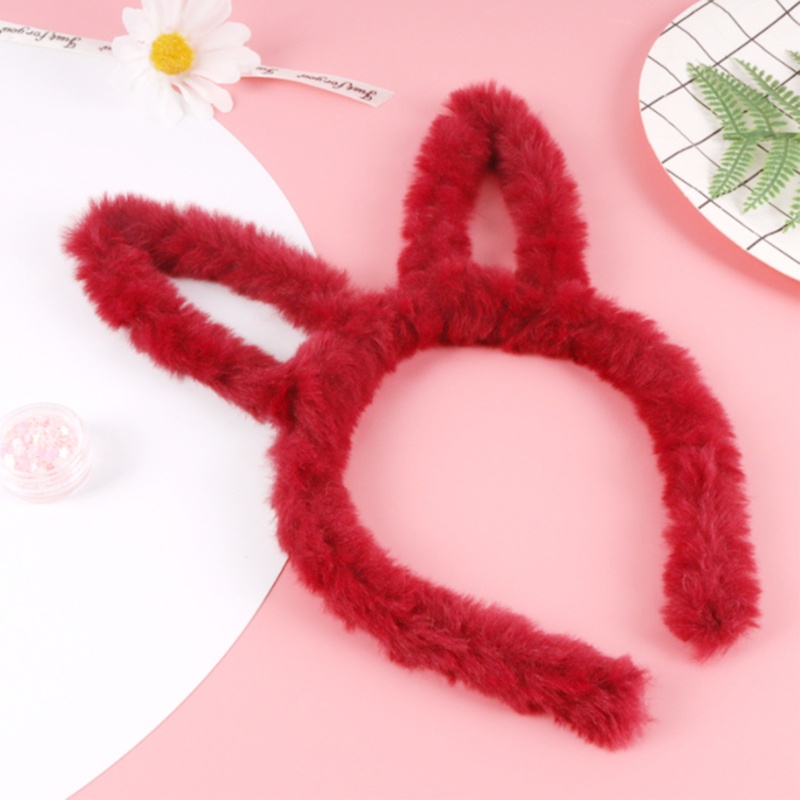 Băng Đô Tai Thỏ Phối Lông Mềm Mại Xinh Xắn