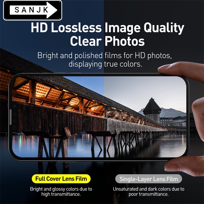 Miếng Dán Bảo Vệ Ống Kính Máy Ảnh Trong Suốt Cho iPhone 11 12 13 mini pro max Ốp