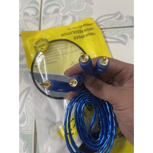 Dây cáp AV bông sen Video/Audio 2 đầu RCA dài 1.5m, 1.8m, 3m, 5m, 10m, kết nối ổn định, tín hiệu âm thanh, hình ảnh sắc