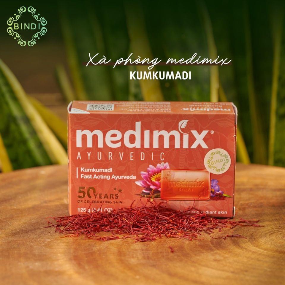 Bánh xà phòng thiên nhiên chiết xuất dầu kumkumadi hoa nghệ tây Saffron 125g ấn độ - thuần chay