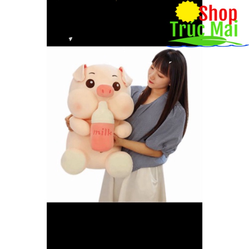 Gấu bông to Heo Lợn ôm bình sữa