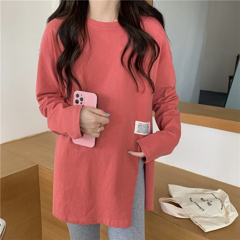 Áo Thun Tay Dài Dáng Rộng Phong Cách Phương Tây Thời Trang Mùa Thu Mới Cho Nữ