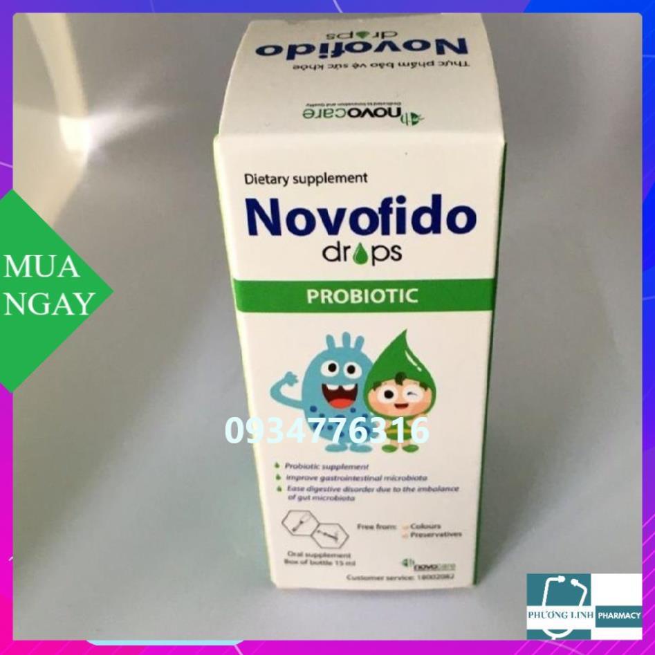Novofido Drop lọ 15ml Bổ sung các chủng lợi khuẩn Có sẵn trong đường ruột cho trẻ từ 4 tuần