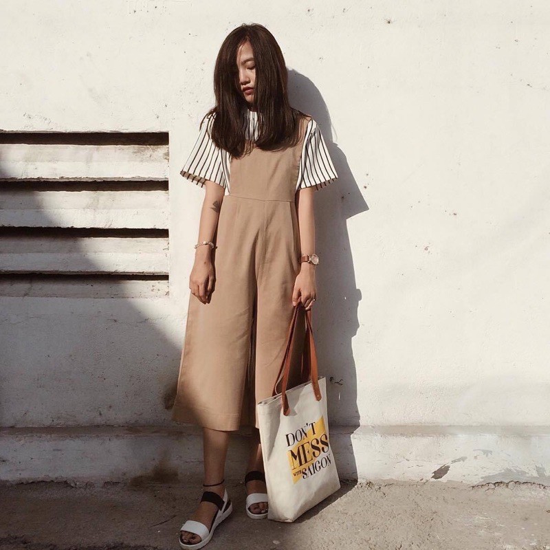 Quần Yếm Ống Rộng Culottes Basic J003 | BigBuy360 - bigbuy360.vn