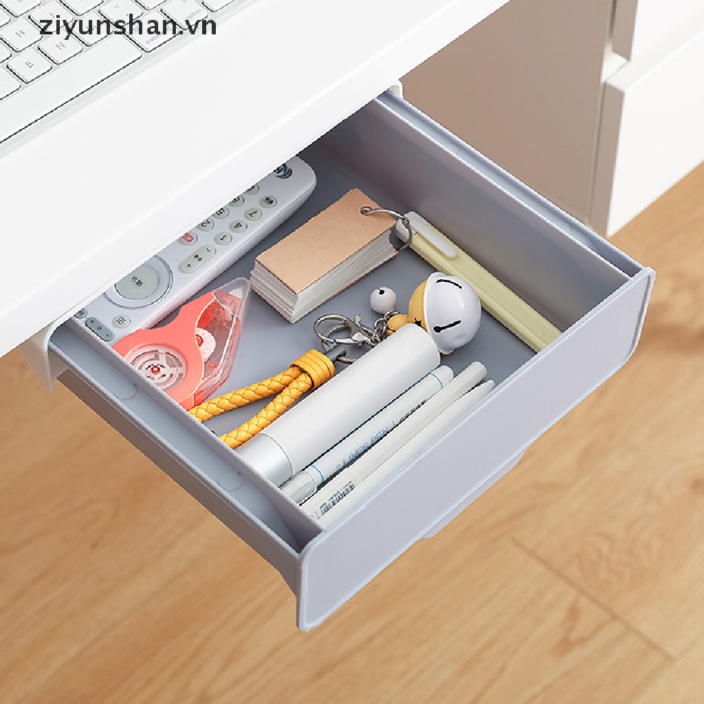 Ngăn Kéo Đựng Đồ Tự Dính Gắn Dưới Bàn Tiện Dụng