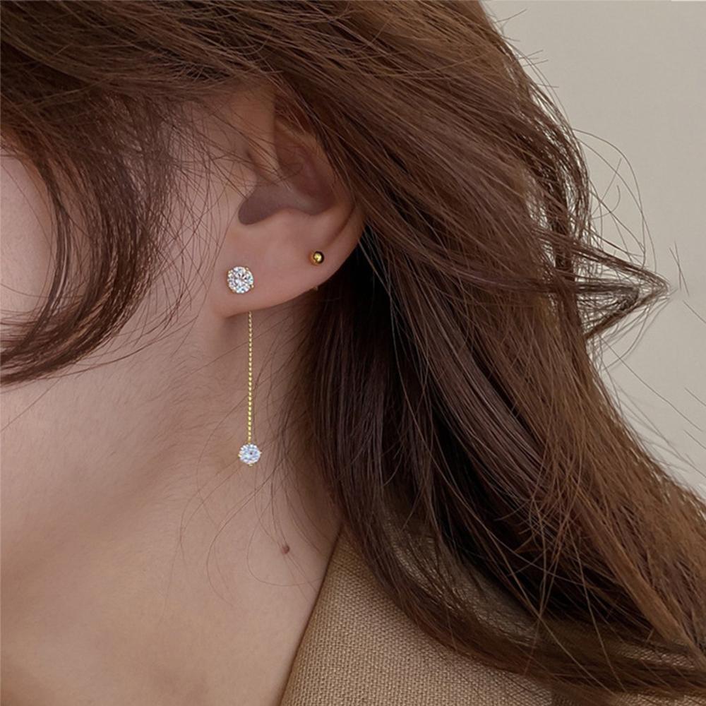 Bông Tai Đinh Tán Hai Cách Đeo Trước Và Sau Phong Cách Hàn Quốc Đơn Giản Dành Cho Nữ BERNARDO