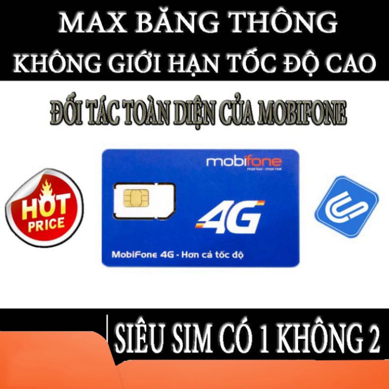 GIÁ ĐI SĂN [MAX BĂNG THÔNG]SIM 4G MOBIFONE TRỌN GÓI 1 NĂM KHÔNG GIỚI HẠN DUNG LƯỢNG TỐC ĐỘ CAO CHO ĐIỆN THOẠI,WIFI,CAMER