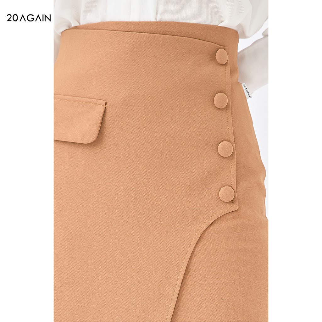 [Mã WABR1111 giảm 10% đơn 250K] Chân váy công sở dáng dài vạt lệch 20AGAIN, hàng thiết kế, hiện đại JDA1702 | BigBuy360 - bigbuy360.vn