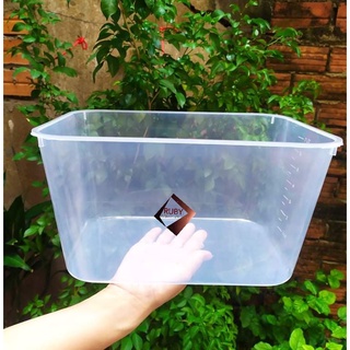 Khay Nhựa Nuôi Cá, Thùng Kem Nuôi Cá 7 Lít Màu Trong