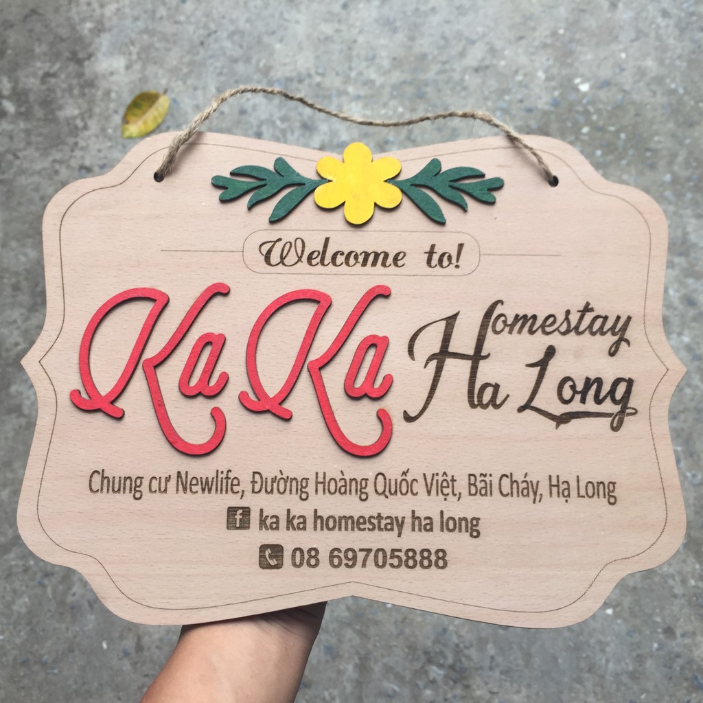 bảng gỗ treo cửa nhà - bảng gỗ treo phòng