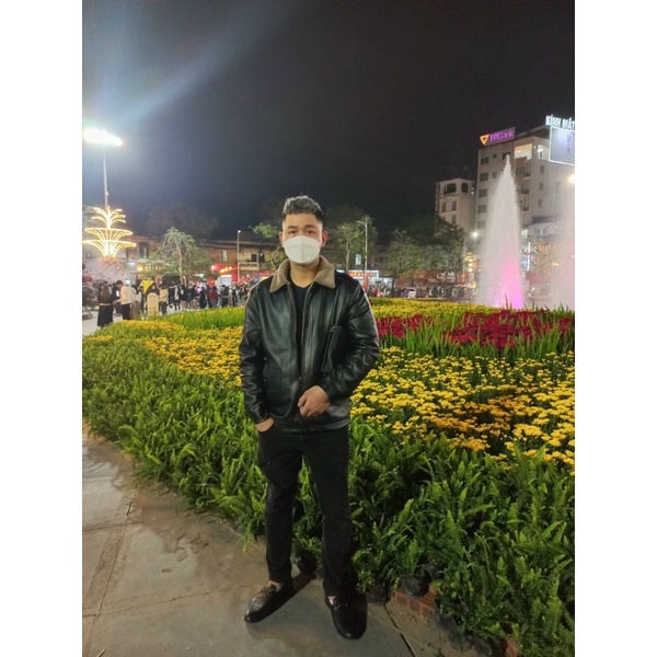 Áo da lót lông ảnh thật shop chụp