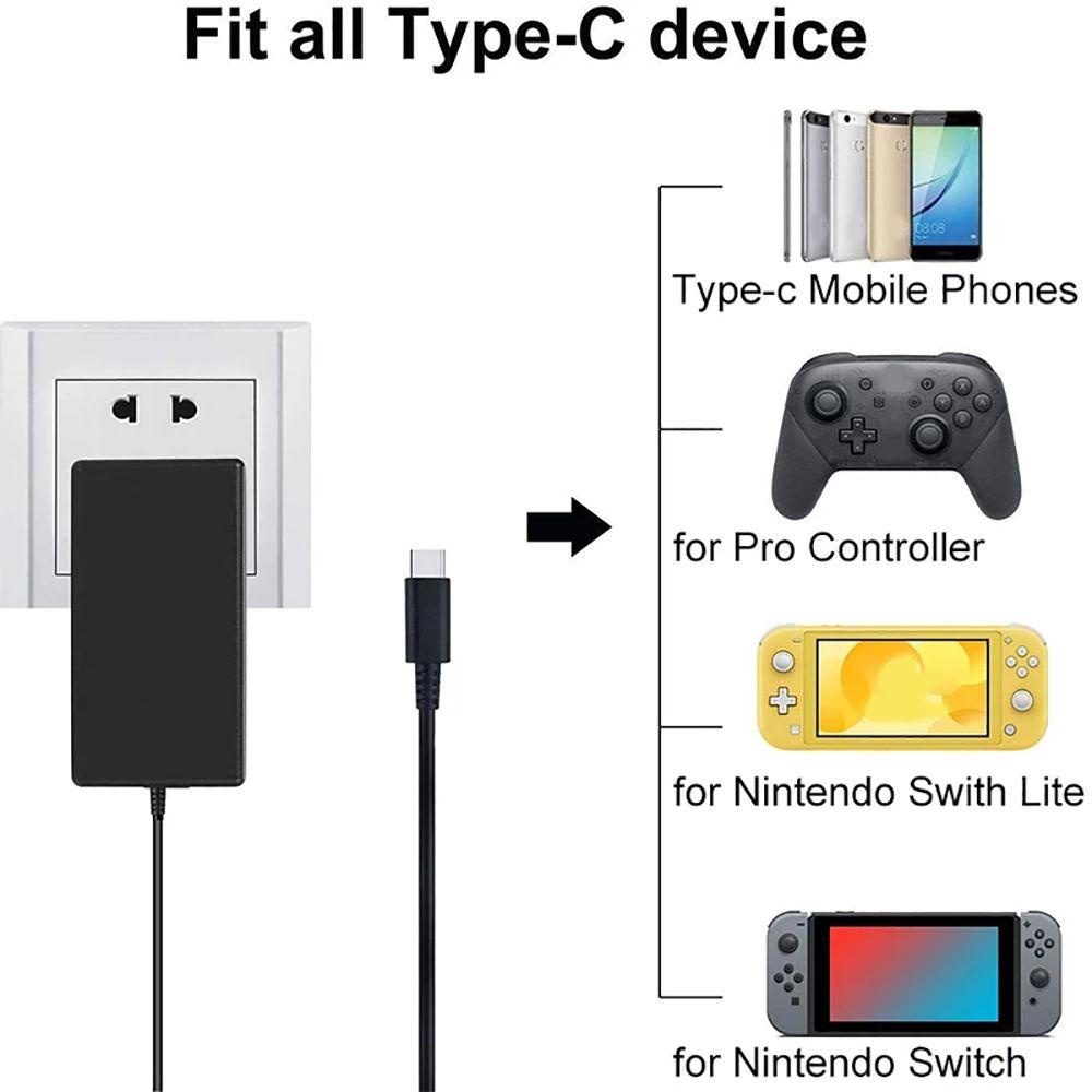 MYRONGVN Sạc Nhanh Loại C Màn Hình OLED Cho Máy Chơi Game Nintendo Switch