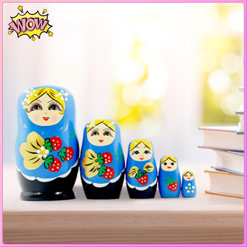 Bộ 5 Búp Bê Nga Matryoshka Dùng Làm Quà Tặng Giáng Sinh / Năm Mới