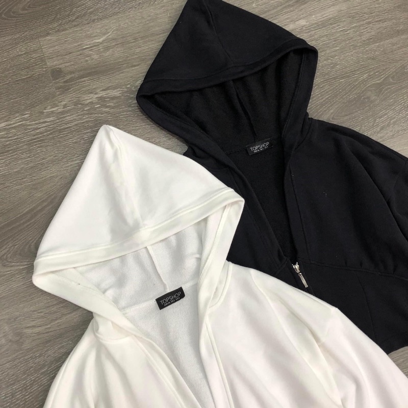 Áo khoá nỉ da cá có mũ