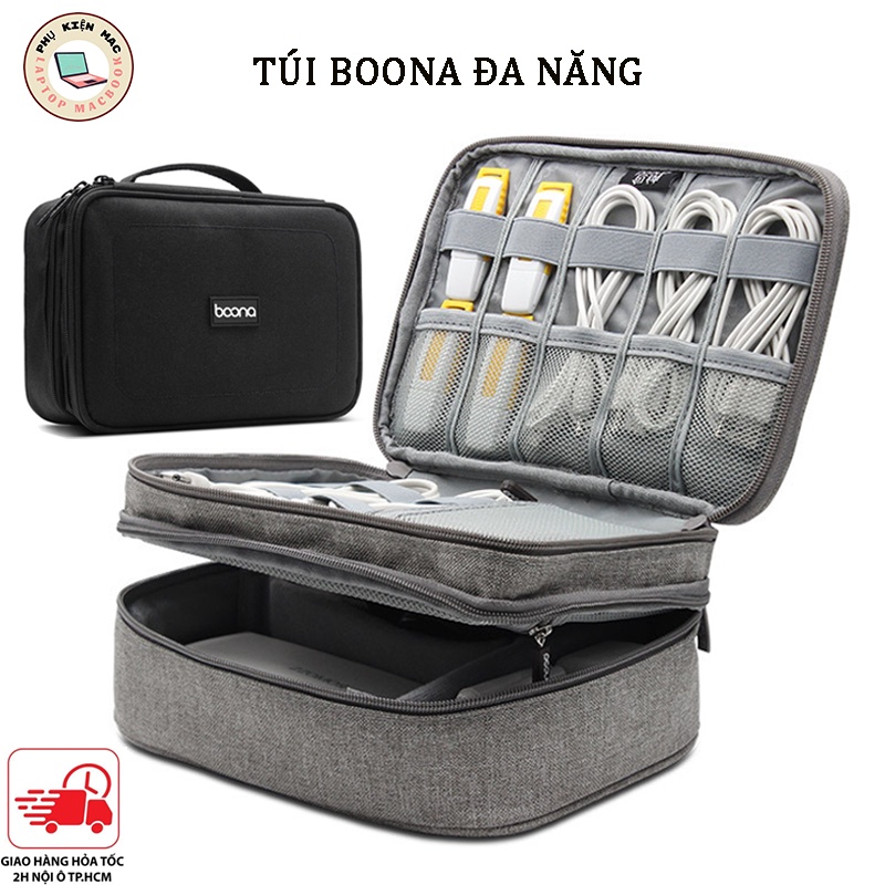 Túi Đựng Phụ Kiện Đa Năng Chống Nước, Máy Tính Bảng, Cáp Sạc, Pin Dự Phòng, Đồ Trang Điểm, Mỹ Phẩm, BaoNa Nhiều Kích Cỡ