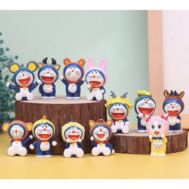 Mô hình Doraemon Doremon - Mẫu 12 con giáp Doraemon Doremon - 12 con giáp - Cao 5cm