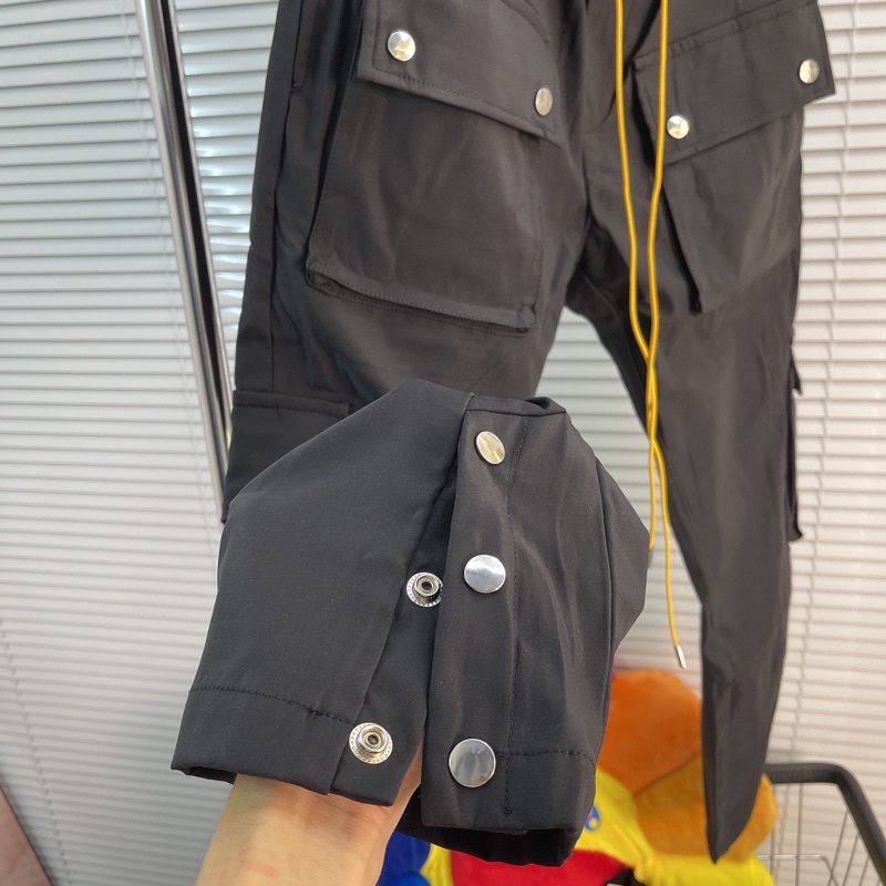 ⚡️ - Quần snap Rhude classic cargo pants black, quần cargo pants ống suông