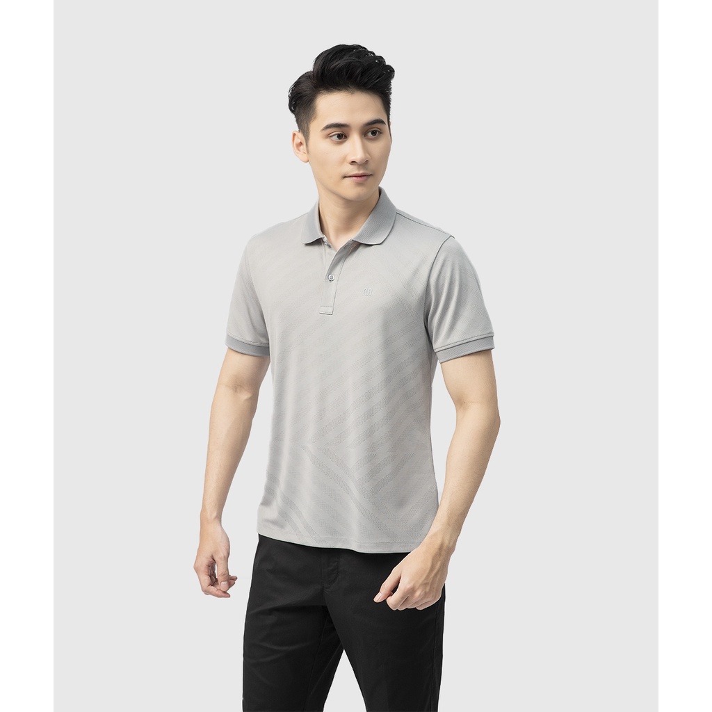 Áo polo nam INSIDEMEN cao cấp cổ đức hai cúc chỉn chu dệt Jacquard bo viền tay áo tạo sự tinh tế IPS007S1
