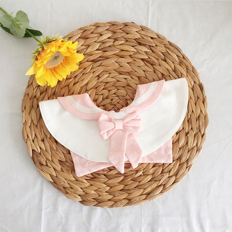 Yếm Ăn Vải Cotton Phối Ren Dễ Thương Dành Cho Bé Sơ Sinh