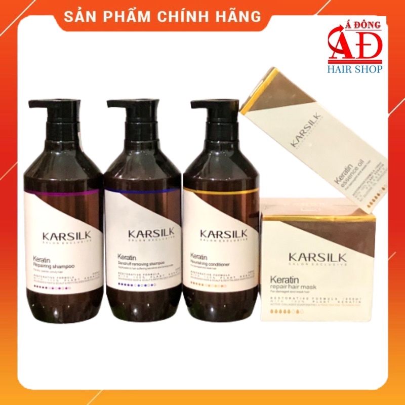 BỘ DẦU GỘI XẢ HẤP Ủ PHỤC HỒI TÓC KARSILK KERATIN REPAIRING MỀM MƯỢT SẠCH GÀU