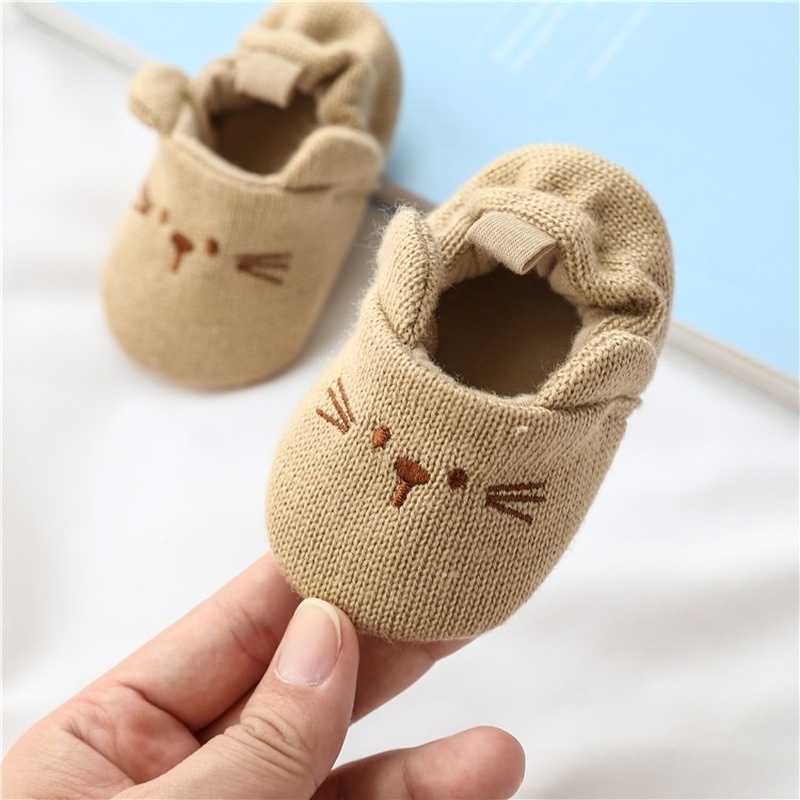 Giày Vải Cotton Đế Mềm Cho Bé Gái Sơ Sinh Từ 0-18 Tháng Tuổi