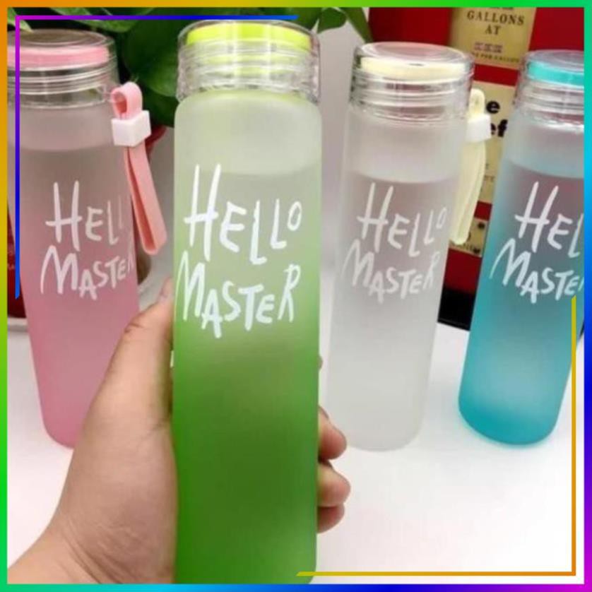 [Siêu giảm giá] - Bình nước thủy tinh - Bình đựng nước Hello Master - Dung tích 420ml.