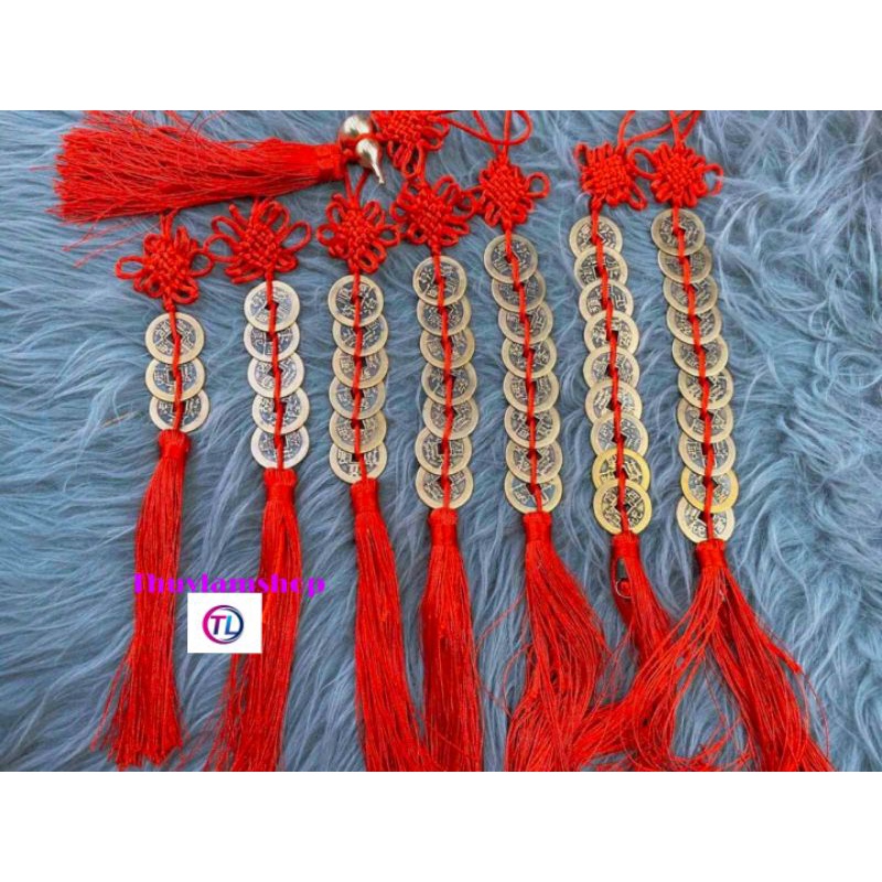 Chuỗi xu treo phong thủy kích hoạt may mắn tài lộc