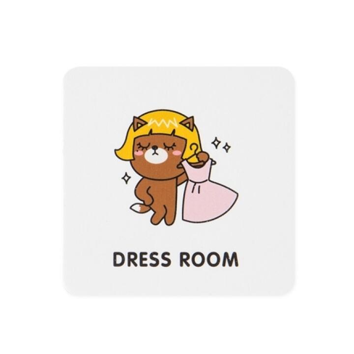 Miếng Dán Ký Hiệu Dress Room ARTBOX Hàn Quốc Formex Size Vuông