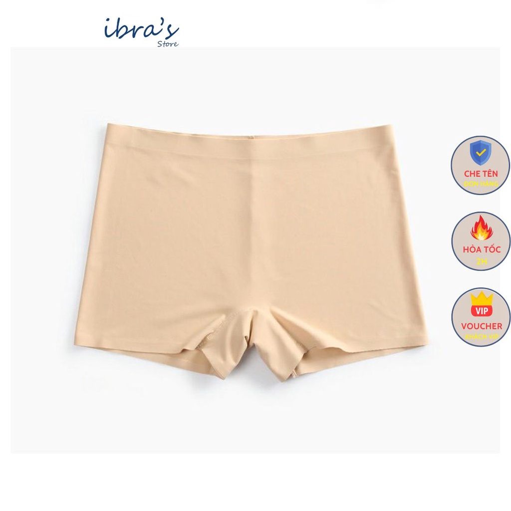 Quần Lót Boxer Nữ Thun Lạnh Cạp Cao IBRA'S STORE Quần Lót Su Đúc Không Đường May, Không Lộ Viền Mặc Trong Váy IBRA I129