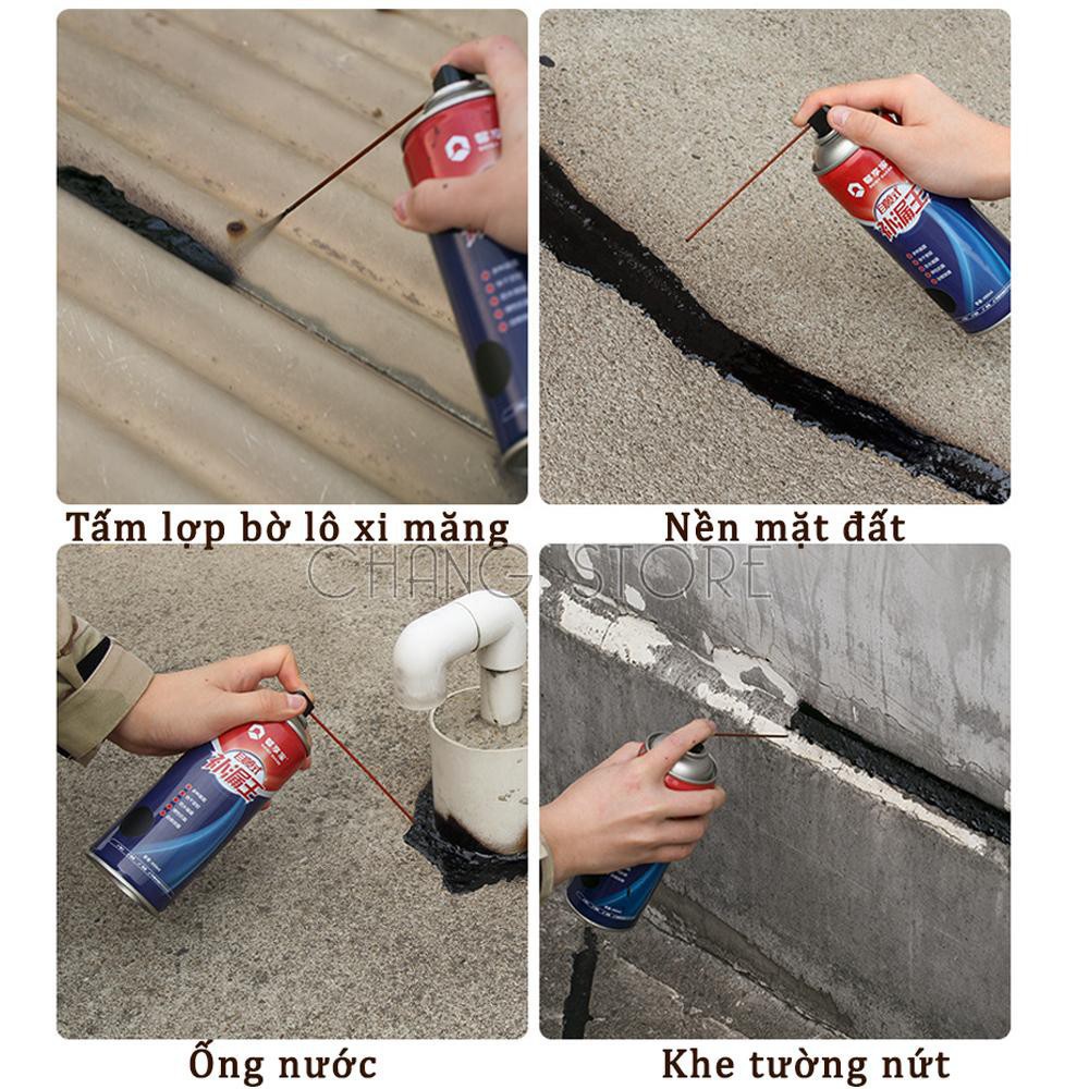 Bình xịt CHỐNG THẤM, CHỐNG DỘT Waterproof Spray Polyurethan - Dung dịch chống thấm dột cho tường và mái nhà