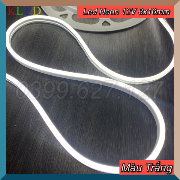 1 Mét Đèn 12v Neon 8mm Trang Trí DC 12V 8x16mm, Led Neon Trang Trí